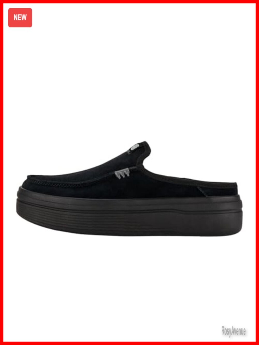 HEYDUDE Austin Lift Platform Mule Suede Slip On Shoe